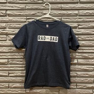 Rad Like Dad Kids Graphic T Shirt Navy Heather New With Tags